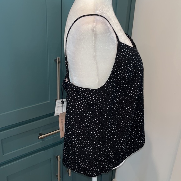 NWT BCBGeneration Women's Dot-Print Camisole Top in Black - Picture 4 of 7